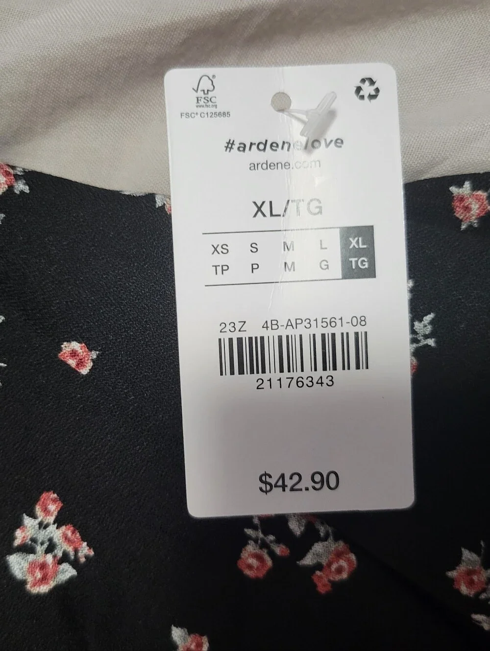 Black Floral Midi Dress with Sweetheart Neckline - Picture 6 of 6